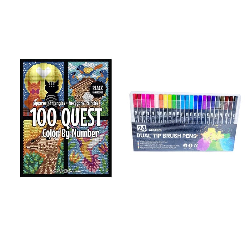 100 QUEST Farben nach Zahlen Buch