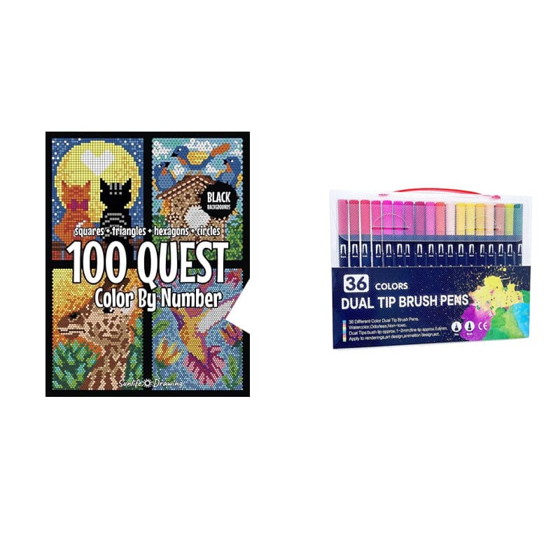 100 QUEST Farben nach Zahlen Buch