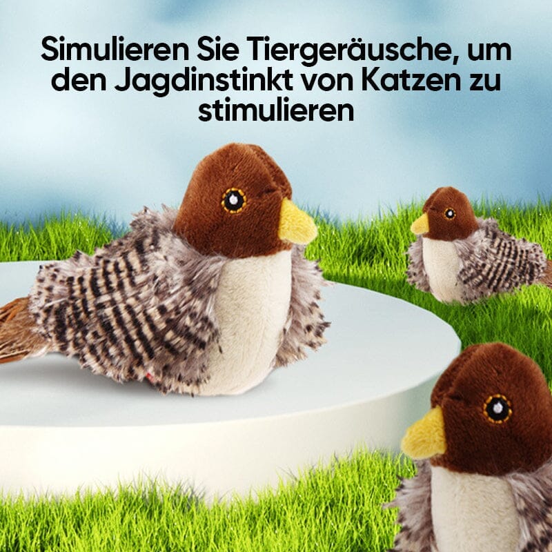 【Bis zu 60% Rabatt】Katzenspielzeug - Simulierter zwitschernder Vogel