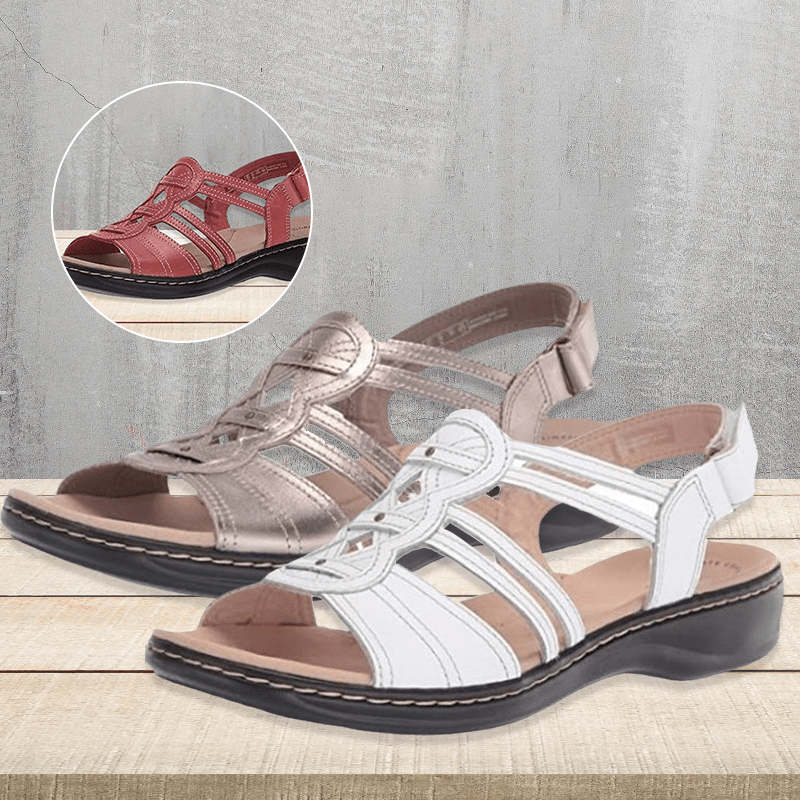 Orthetische flache Damensandalen