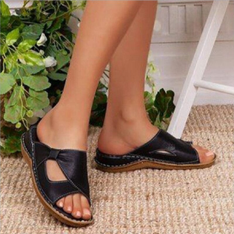 Frauen lässige tägliche bequeme Slip-On-Sandalen