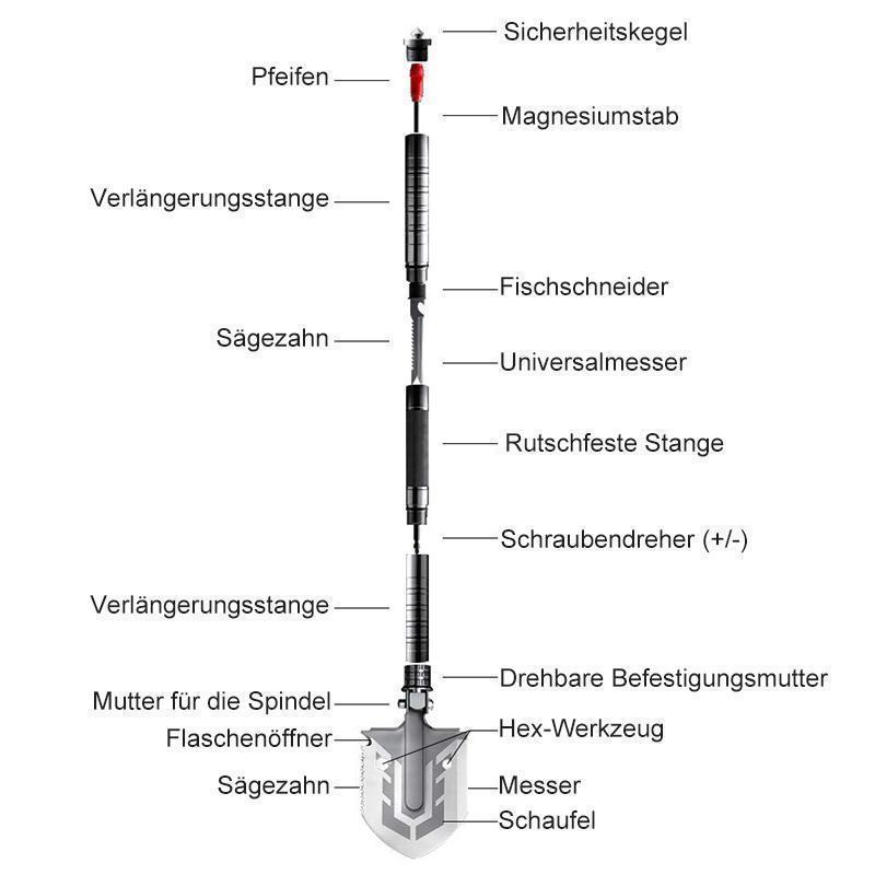 Tragbare Militärfaltschaufel