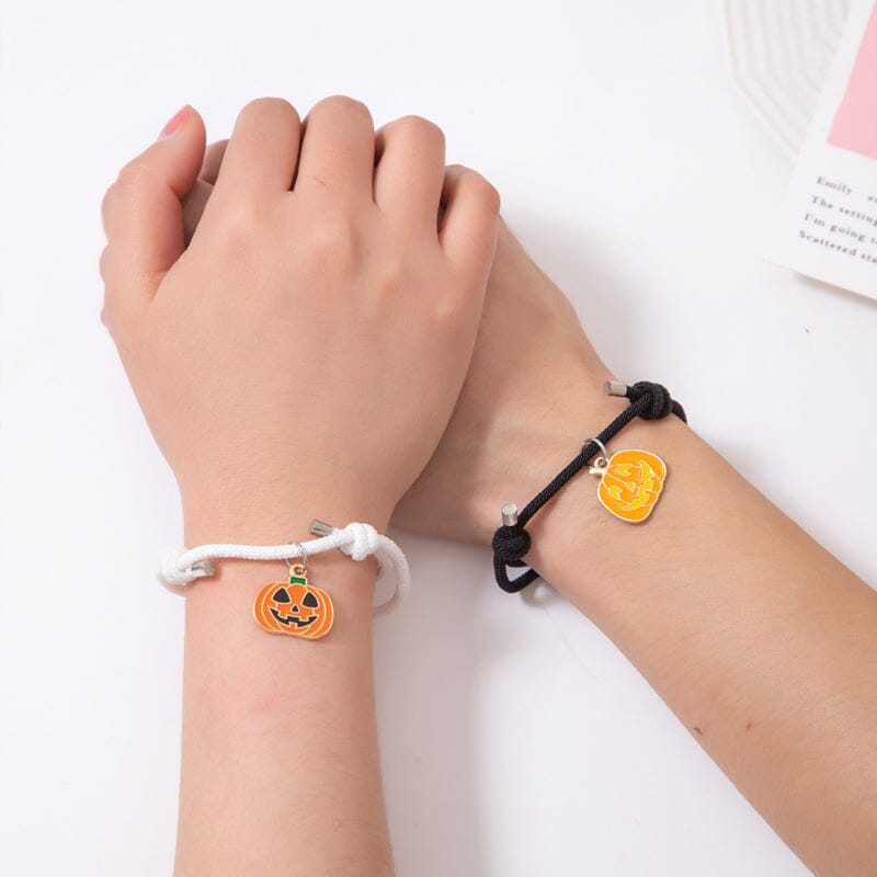 Süßes Halloween Herz Magnetpaar passendes Armband