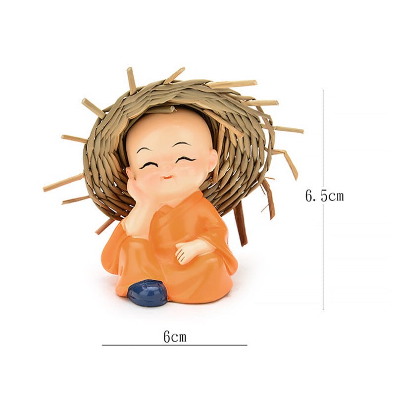 Polyresin Baby Mütze Mönch Buddha Idole (4 Stück)