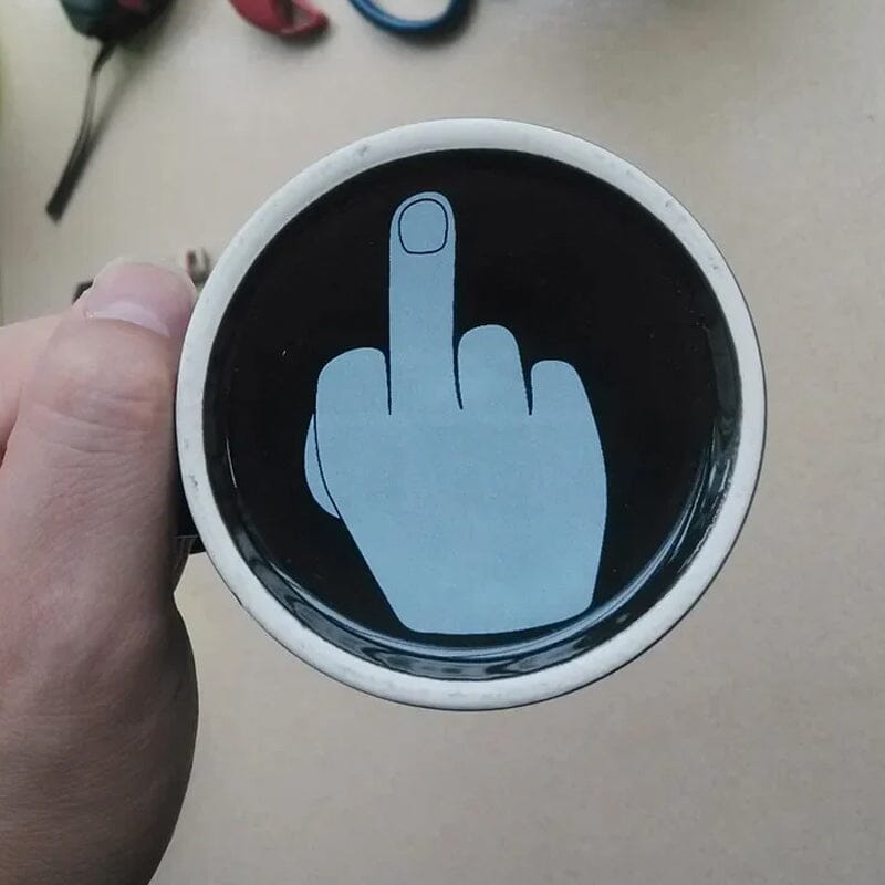 Lustige Mittelfinger-Tasse