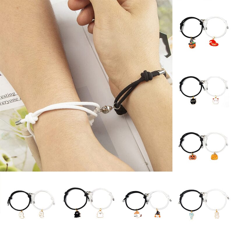 Süßes Halloween Herz Magnetpaar passendes Armband