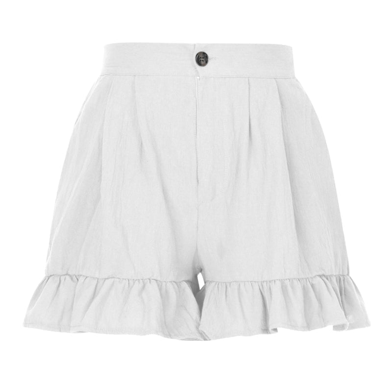 Damen hoher Taille Rüschen Shorts