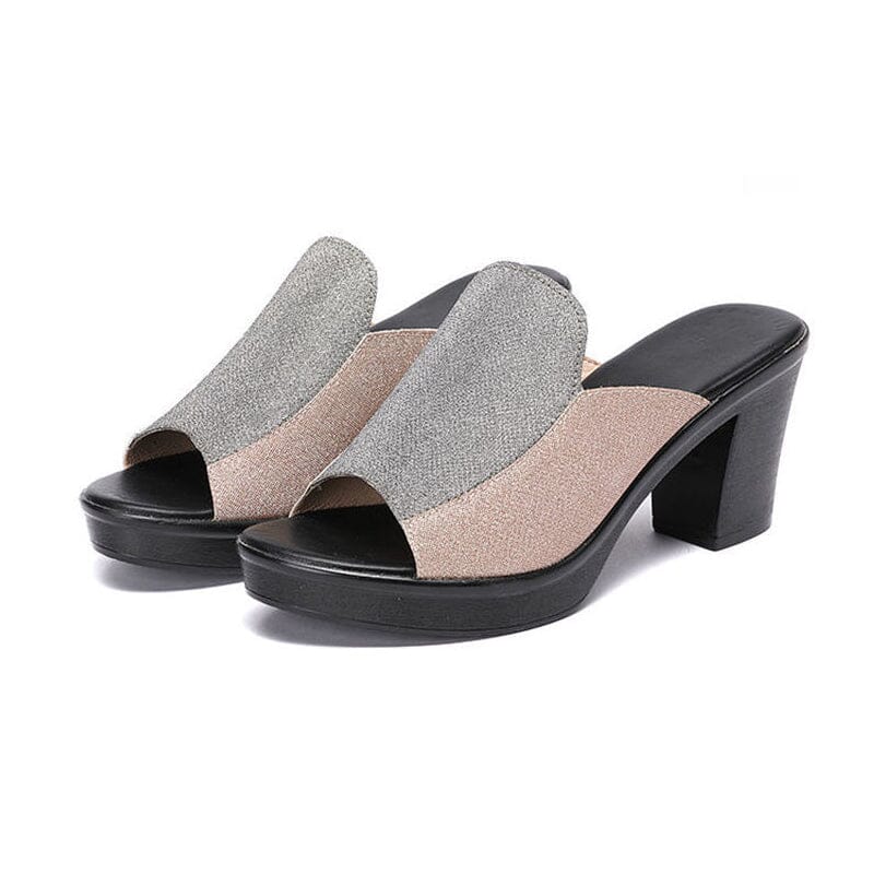 Damen Mode hohem Absatz Fischmaul Sandalen